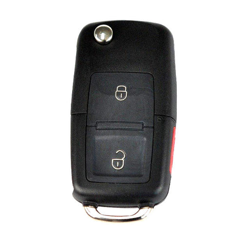 KEYDIY - VW Style - 3-Button Flip Key Blank - Black (KD-B01-2+1) - UHS Hardware KEYDIY - VW Style - 3-Button Flip Key Blank - Black (KD-B01-2+1) - UHS Hardware