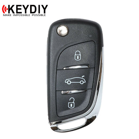 KEYDIY - Generic Style - 3-Button Flip Key Blank - Black (KD-B11DS) - UHS Hardware KEYDIY - Generic Style - 3-Button Flip Key Blank - Black (KD-B11DS) - UHS Hardware