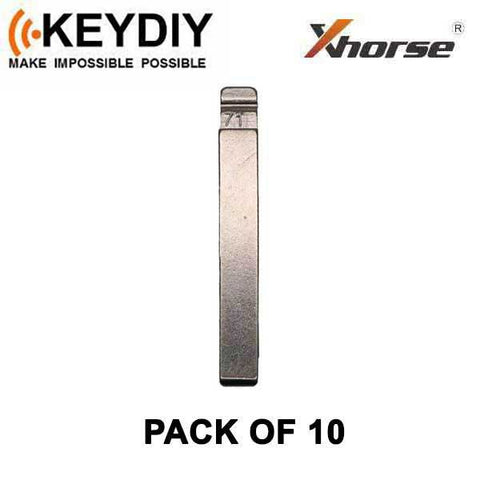 KEYDIY - HU100 - Flip Key Blade - #71 - For Xhorse / Keydiy Universal Remote Flip Keys - Pack of 10 - UHS Hardware KEYDIY - HU100 - Flip Key Blade - #71 - For Xhorse / Keydiy Universal Remote Flip Keys - Pack of 10 - UHS Hardware