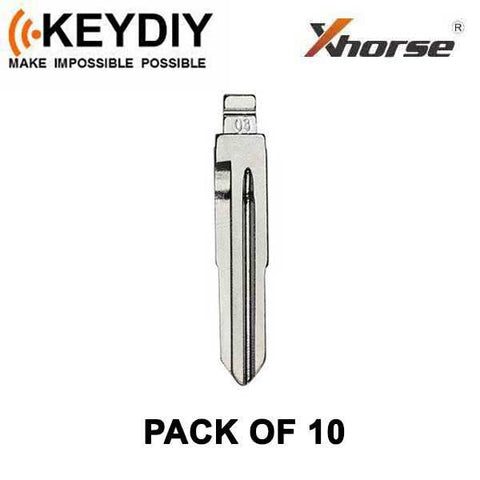 KEYDIY - HD103 - Flip Key Blade - #03 - For Xhorse / Keydiy Universal Remote Flip Keys - Pack of 10 - UHS Hardware KEYDIY - HD103 - Flip Key Blade - #03 - For Xhorse / Keydiy Universal Remote Flip Keys - Pack of 10 - UHS Hardware