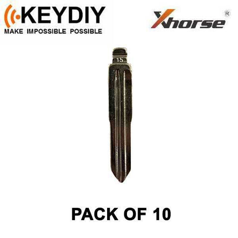 KEYDIY - HY14 - Flip Key Blade - #15 - For Xhorse / Keydiy Universal Remote Flip Keys - Pack of 10 - UHS Hardware KEYDIY - HY14 - Flip Key Blade - #15 - For Xhorse / Keydiy Universal Remote Flip Keys - Pack of 10 - UHS Hardware