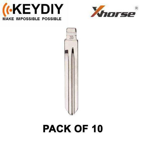 KEYDIY - HY15 - Flip Key Blade - #33 - For Xhorse / Keydiy Universal Remote Flip Keys - Pack of 10 - UHS Hardware KEYDIY - HY15 - Flip Key Blade - #33 - For Xhorse / Keydiy Universal Remote Flip Keys - Pack of 10 - UHS Hardware