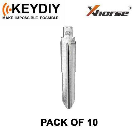 KEYDIY - MIT1 - Flip Key Blade - #62 - For Xhorse / Keydiy Universal Remote Flip Keys - Pack of 10 - UHS Hardware KEYDIY - MIT1 - Flip Key Blade - #62 - For Xhorse / Keydiy Universal Remote Flip Keys - Pack of 10 - UHS Hardware
