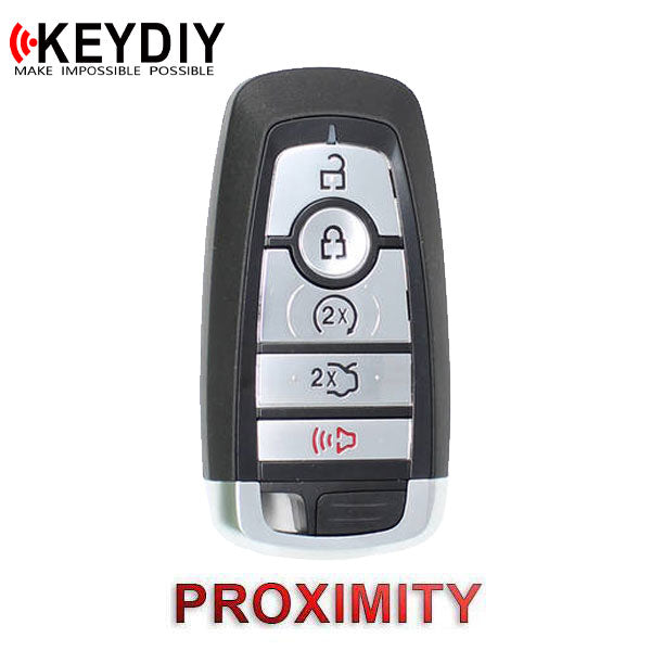 KEYDIY Ford Style 5-Button Universal Smart Key w/ Proximity Function (KD-ZB21-5) - UHS Hardware KEYDIY Ford Style 5-Button Universal Smart Key w/ Proximity Function (KD-ZB21-5) - UHS Hardware