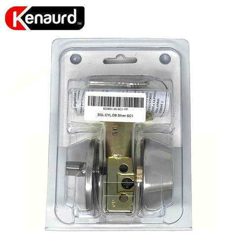 Premium Single Cylinder Deadbolt Lock - Satin Chrome - Retail Packaging - SC1 - UHS Hardware Premium Single Cylinder Deadbolt Lock - Satin Chrome - Retail Packaging - SC1 - UHS Hardware