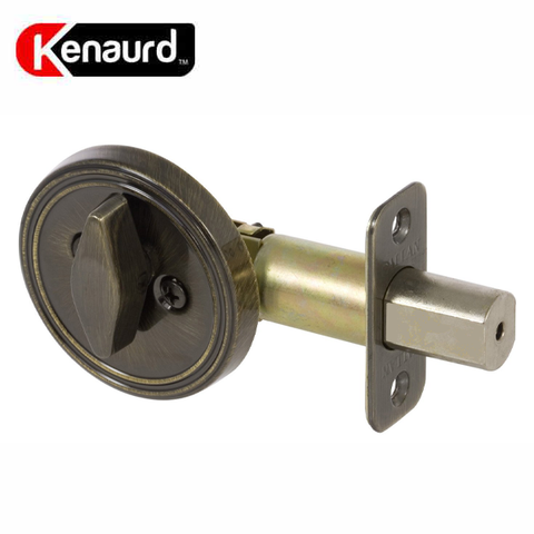 Premium One Sided Deadbolt - Antique Brass (No Cylinder) - UHS Hardware Premium One Sided Deadbolt - Antique Brass (No Cylinder) - UHS Hardware
