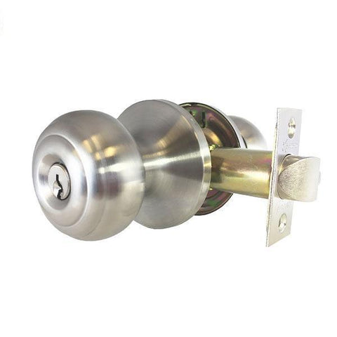 Premium Knobset Entrance Lock - Satin Chrome - UHS Hardware Premium Knobset Entrance Lock - Satin Chrome - UHS Hardware