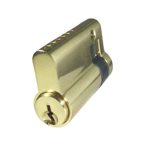 Profile Cylinder – Single Sided - US3 –Polished Brass - (SC1) (46mm) - UHS Hardware Profile Cylinder – Single Sided - US3 –Polished Brass - (SC1) (46mm) - UHS Hardware