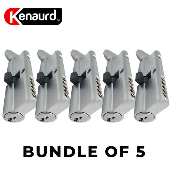 5 x Profile Cylinder - Single Sided - Thumb Turn - 26D - Satin Chrome - 70mm - SC1 (BUNDLE OF 5) - UHS Hardware 5 x Profile Cylinder - Single Sided - Thumb Turn - 26D - Satin Chrome - 70mm - SC1 (BUNDLE OF 5) - UHS Hardware
