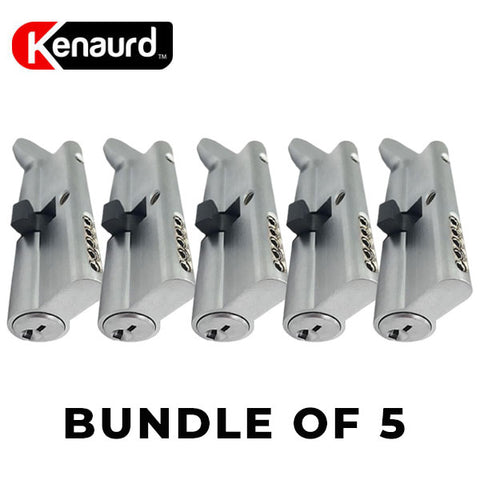 5 x Profile Cylinder - Single Sided - Thumb Turn - 26D - Satin Chrome - 70mm - SC1 (BUNDLE OF 5) - UHS Hardware 5 x Profile Cylinder - Single Sided - Thumb Turn - 26D - Satin Chrome - 70mm - SC1 (BUNDLE OF 5) - UHS Hardware