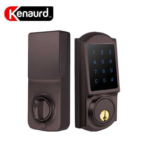 Premium Electronic Touchscreen Deadbolt w/ Key Override & Z-Wave Technology - Grade 2 - Oil Rubbed Bronze- SC1/KW1 - UHS Hardware Premium Electronic Touchscreen Deadbolt w/ Key Override & Z-Wave Technology - Grade 2 - Oil Rubbed Bronze- SC1/KW1 - UHS Hardware