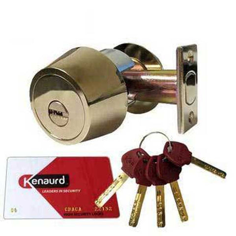 5 X High Security - Deadbolt - US3 - Bright Brass - Grade 1 (Pack Of 5 Keyed Alike) - UHS Hardware 5 X High Security - Deadbolt - US3 - Bright Brass - Grade 1 (Pack Of 5 Keyed Alike) - UHS Hardware