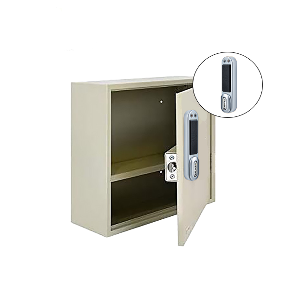 Code Lock - Storage Cabinet with Removable Shelf w/ KL1000 RFID - Silver Grey - Cabinet Lock - MIFARE - Battery Override - Optional Size - UHS Hardware