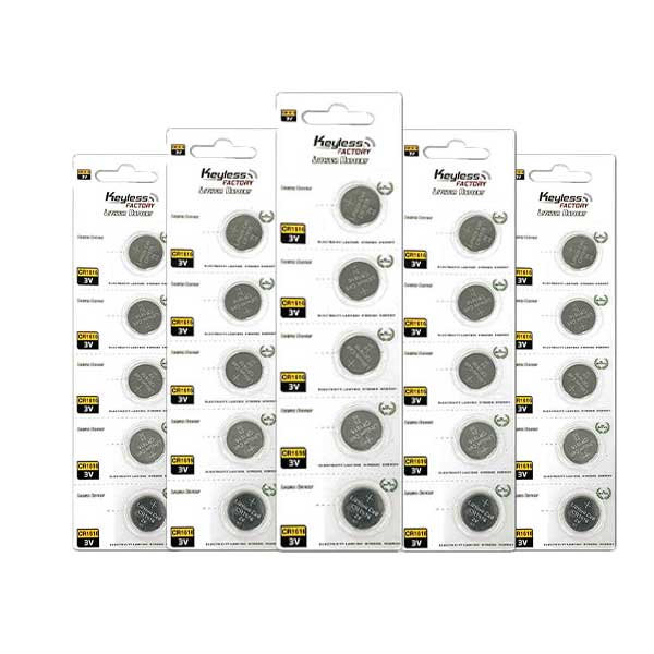 KeylessFactory - CR1616 - 3V Lithium Battery (50-Pack) - UHS Hardware KeylessFactory - CR1616 - 3V Lithium Battery (50-Pack) - UHS Hardware