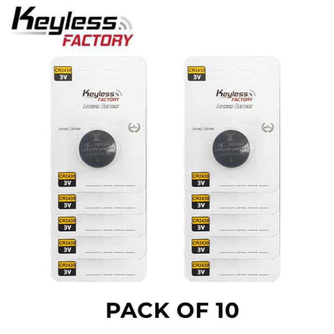KeylessFactory - CR2430 - 3V Lithium Battery (10-Pack) - UHS Hardware KeylessFactory - CR2430 - 3V Lithium Battery (10-Pack) - UHS Hardware