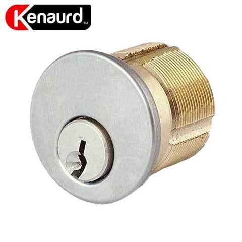 Custom Branded Premium Mortise Cylinder - w/ Name and Phone Number - 1" - 26D - Satin Chrome - (SC1) - UHS Hardware Custom Branded Premium Mortise Cylinder - w/ Name and Phone Number - 1" - 26D - Satin Chrome - (SC1) - UHS Hardware