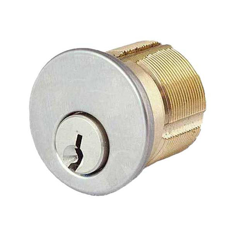 Premium Mortise Cylinder - 1-1/8" - 26D - Satin Chrome - (SC4) - UHS Hardware Premium Mortise Cylinder - 1-1/8" - 26D - Satin Chrome - (SC4) - UHS Hardware