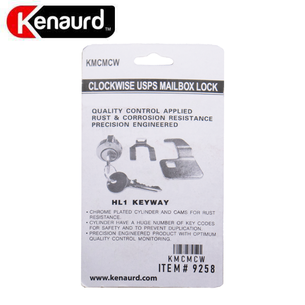 Premium Mailbox Lock - Clockwise - Interior - HL1 Keyway - US14 Bright Nickel - UHS Hardware Premium Mailbox Lock - Clockwise - Interior - HL1 Keyway - US14 Bright Nickel - UHS Hardware