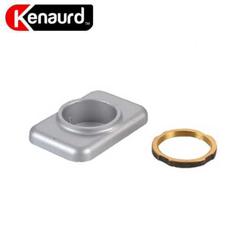Premium Mortise Cylinder Mounting Pad for Rod Exit Devices - Aluminum Silver - UHS Hardware Premium Mortise Cylinder Mounting Pad for Rod Exit Devices - Aluminum Silver - UHS Hardware