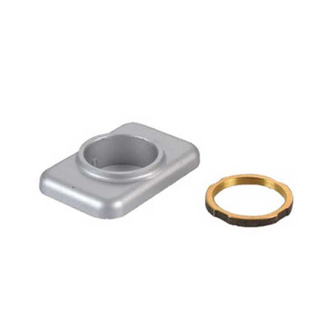 Premium Mortise Cylinder Mounting Pad for Rod Exit Devices - Aluminum Silver - UHS Hardware Premium Mortise Cylinder Mounting Pad for Rod Exit Devices - Aluminum Silver - UHS Hardware