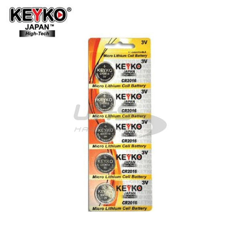 Keyko CR2016 3V Lithium Battery 5-Pack - UHS Hardware Keyko CR2016 3V Lithium Battery 5-Pack - UHS Hardware