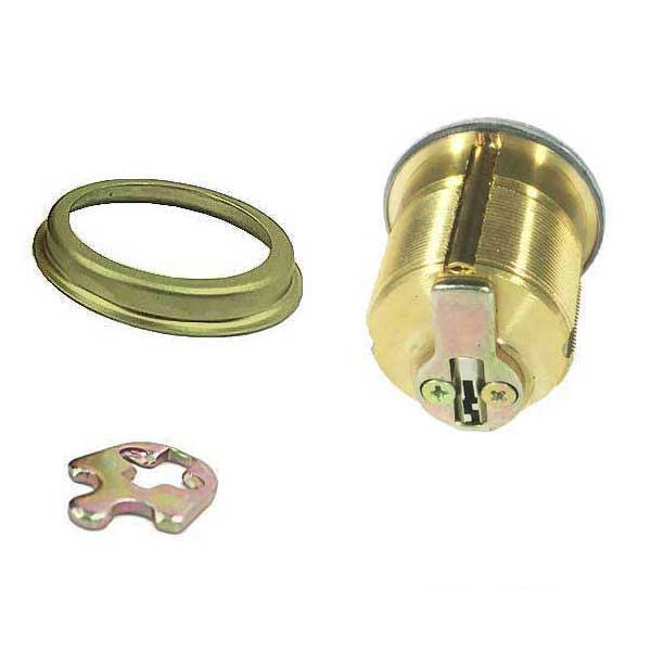 Premium Thumb Turn Mortise Cylinder - 1-1/4" - US3 - Polished Brass - UHS Hardware