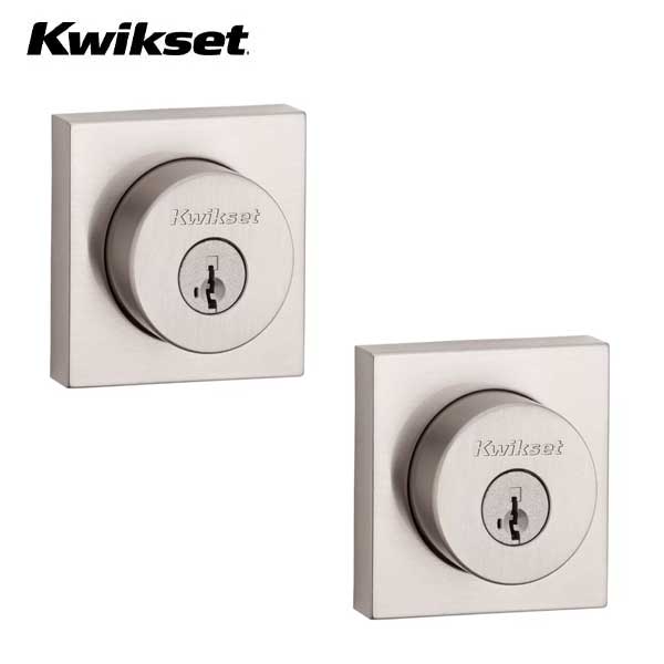 Kwikset - 159HFL - Halifax Deadbolt - Double Cylinder - Square Rose - Optional Finish - SmartKey Technology - Grade 2 - UHS Hardware Kwikset - 159HFL - Halifax Deadbolt - Double Cylinder - Square Rose - Optional Finish - SmartKey Technology - Grade 2 - UHS Hardware
