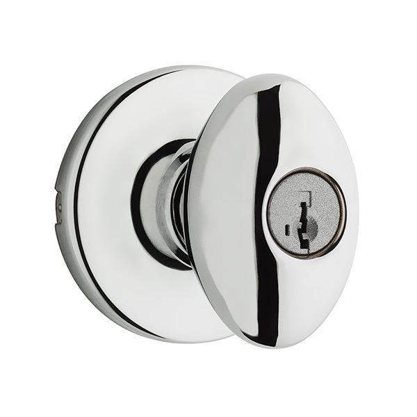 Kwikset - 400AO - Aliso Knob - Round Rose - 26 - Polished Chrome - Keyed Entry - Grade 3 - UHS Hardware