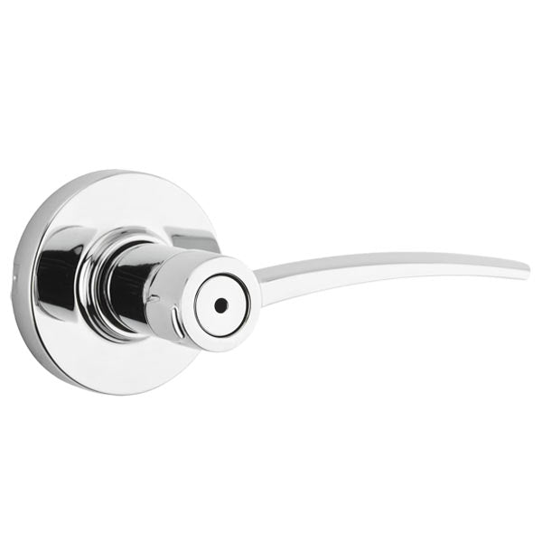Kwikset - 730KTL - Katara Lever - Round Rose - 26 - Polished Chrome - Privacy - Grade 2 - UHS Hardware