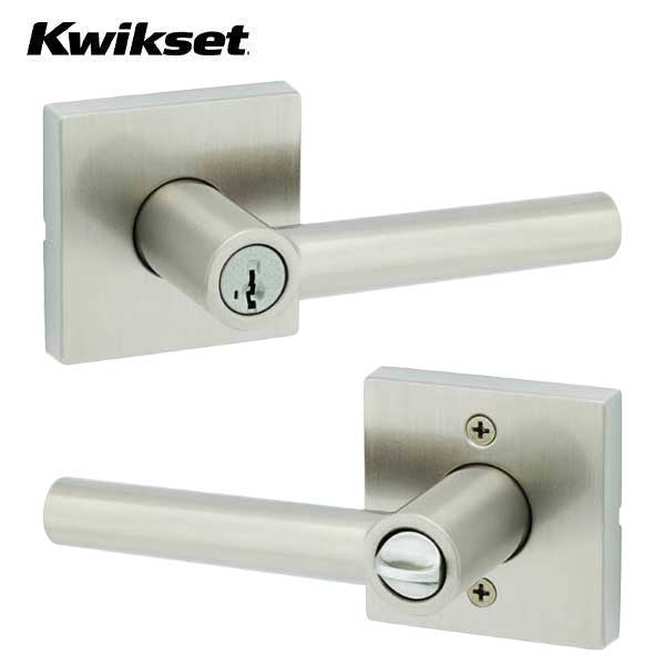 Kwikset - 740MIL - Milan Lever Set - Square Rose - 15A - Satin Nickel - Entrance - SmartKey Technology - Grade 2 - UHS Hardware Kwikset - 740MIL - Milan Lever Set - Square Rose - 15A - Satin Nickel - Entrance - SmartKey Technology - Grade 2 - UHS Hardware