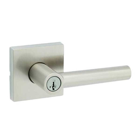 Kwikset - 740MIL - Milan Lever Set - Square Rose - 15A - Satin Nickel - Entrance - SmartKey Technology - Grade 2 - UHS Hardware Kwikset - 740MIL - Milan Lever Set - Square Rose - 15A - Satin Nickel - Entrance - SmartKey Technology - Grade 2 - UHS Hardware