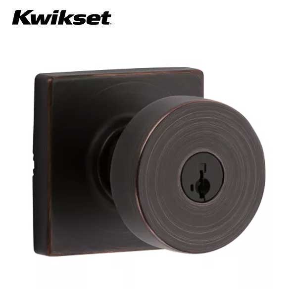 Kwikset - 740PSK - Pismo Knob - Square Rose - Entrance - 11P - Venetian Bronze - SmartKey Technology - Grade 3 - UHS Hardware Kwikset - 740PSK - Pismo Knob - Square Rose - Entrance - 11P - Venetian Bronze - SmartKey Technology - Grade 3 - UHS Hardware