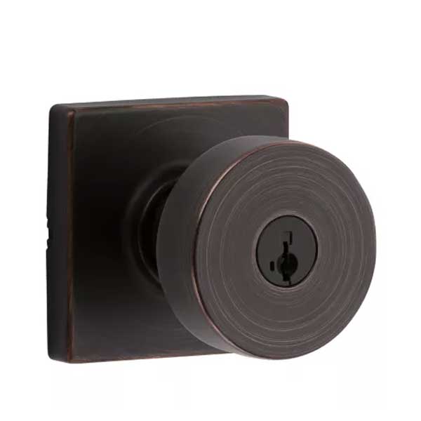 Kwikset - 740PSK - Pismo Knob - Square Rose - Entrance - 11P - Venetian Bronze - SmartKey Technology - Grade 3 - UHS Hardware Kwikset - 740PSK - Pismo Knob - Square Rose - Entrance - 11P - Venetian Bronze - SmartKey Technology - Grade 3 - UHS Hardware