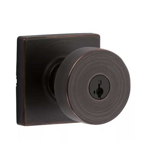 Kwikset - 740PSK - Pismo Knob - Square Rose - Entrance - 11P - Venetian Bronze - SmartKey Technology - Grade 3 - UHS Hardware Kwikset - 740PSK - Pismo Knob - Square Rose - Entrance - 11P - Venetian Bronze - SmartKey Technology - Grade 3 - UHS Hardware