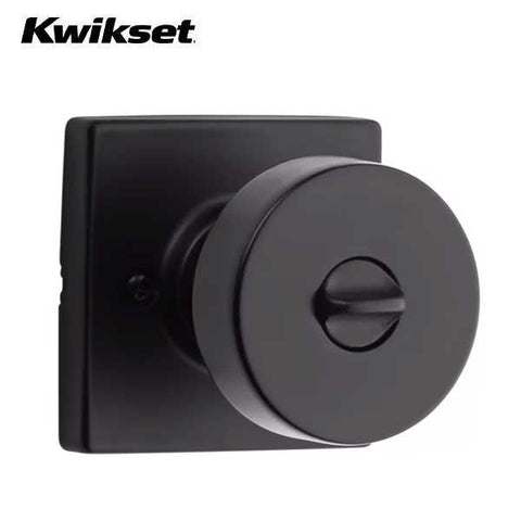 Kwikset - 740PSK - Pismo Knob - Square Rose - Entrance - 514 - Matte Black - SmartKey Technology - Grade 3 - UHS Hardware Kwikset - 740PSK - Pismo Knob - Square Rose - Entrance - 514 - Matte Black - SmartKey Technology - Grade 3 - UHS Hardware