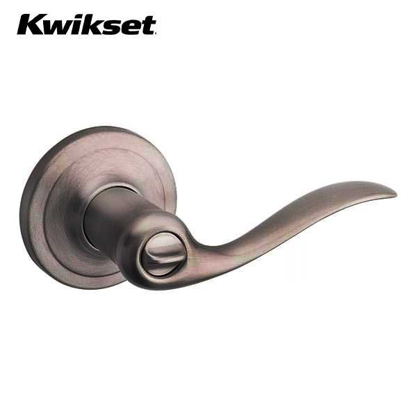 Kwikset - 740TNL - Tustin Lever - Round Rose - 15A - Antique Nickel - Entrance - SmartKey Technology - Grade 2 - UHS Hardware Kwikset - 740TNL - Tustin Lever - Round Rose - 15A - Antique Nickel - Entrance - SmartKey Technology - Grade 2 - UHS Hardware