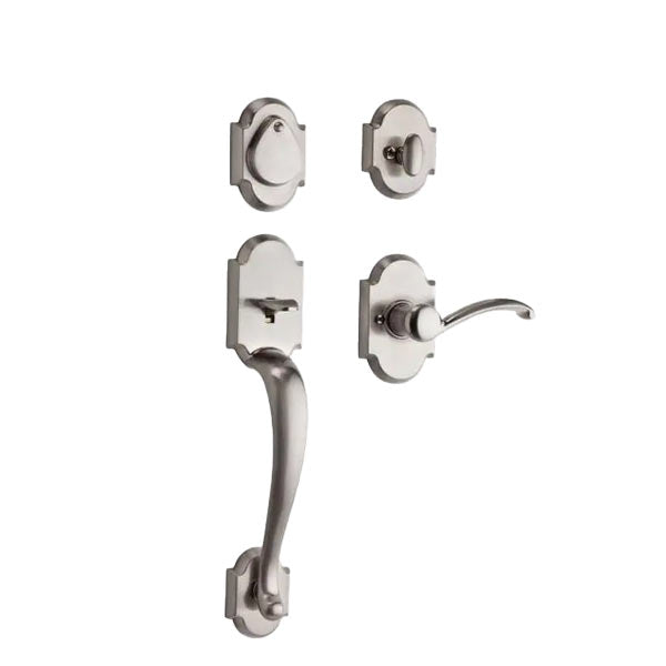 Kwikset - 800AUHXAUL - Austin Handleset w/ Austin Lever - Arch Rose - 15 - Satin Nickel - Entrance - KW1 - SmartKey Technology - Grade 1 - UHS Hardware Kwikset - 800AUHXAUL - Austin Handleset w/ Austin Lever - Arch Rose - 15 - Satin Nickel - Entrance - KW1 - SmartKey Technology - Grade 1 - UHS Hardware