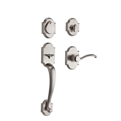 Kwikset - 800AUHXAUL - Austin Handleset w/ Austin Lever - Arch Rose - 15 - Satin Nickel - Entrance - KW1 - SmartKey Technology - Grade 1 - UHS Hardware Kwikset - 800AUHXAUL - Austin Handleset w/ Austin Lever - Arch Rose - 15 - Satin Nickel - Entrance - KW1 - SmartKey Technology - Grade 1 - UHS Hardware
