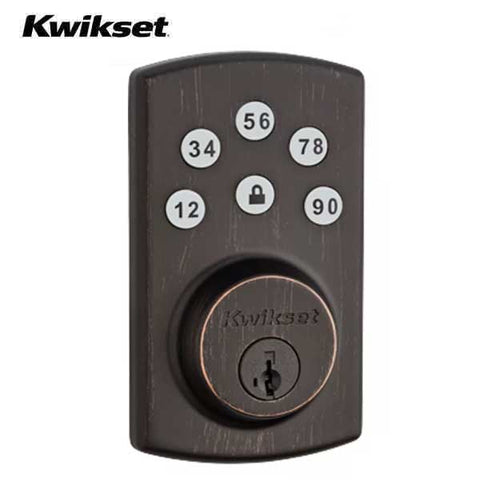 Kwikset - Powerbolt2 Electronic Deadbolt with Balboa Lever - US11P - Venetian Bronze - UHS Hardware Kwikset - Powerbolt2 Electronic Deadbolt with Balboa Lever - US11P - Venetian Bronze - UHS Hardware