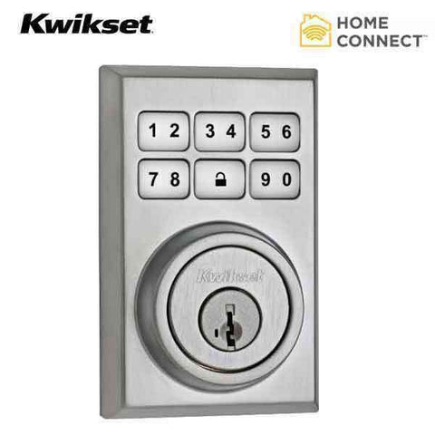 Kwikset - SmartCode 910 - Electronic Contemporary Deadbolt w/ Home Connect & Z-Wave - US15P - Satin Nickel - UHS Hardware Kwikset - SmartCode 910 - Electronic Contemporary Deadbolt w/ Home Connect & Z-Wave - US15P - Satin Nickel - UHS Hardware