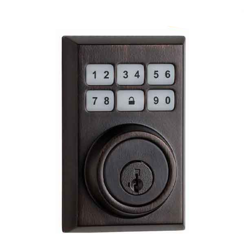 Kwikset - SmartCode 910 - Electronic Contemporary Deadbolt w/ Home Connect & Z-Wave - US11P - Venetian Bronze - UHS Hardware Kwikset - SmartCode 910 - Electronic Contemporary Deadbolt w/ Home Connect & Z-Wave - US11P - Venetian Bronze - UHS Hardware