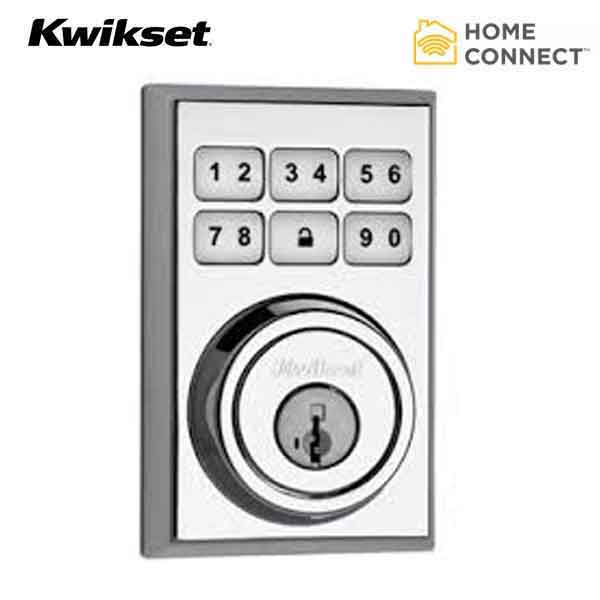 Kwikset - SmartCode 910 - Electronic Contemporary Deadbolt w/ Home Connect & Z-Wave - US26D - Satin Chrome - UHS Hardware Kwikset - SmartCode 910 - Electronic Contemporary Deadbolt w/ Home Connect & Z-Wave - US26D - Satin Chrome - UHS Hardware