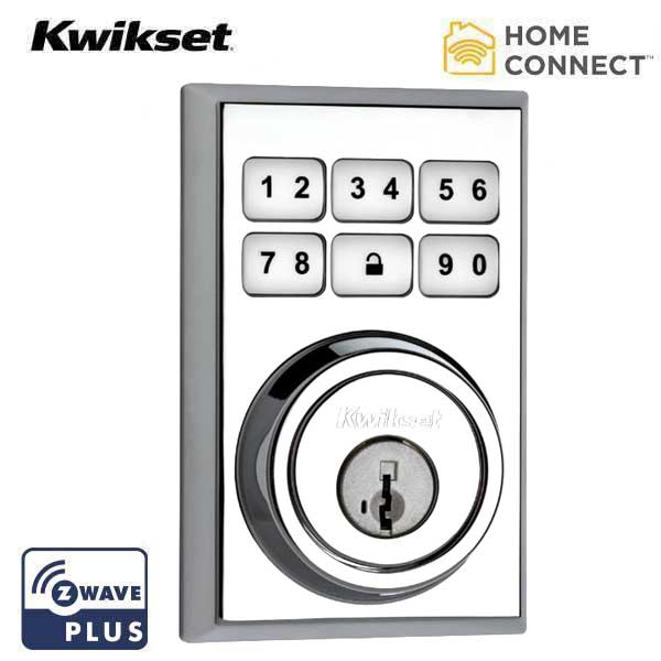 Kwikset - SmartCode 910CNT - Electronic Contemporary Deadbolt - 26 - Polished Chrome - Home Connect - Z-Wave - SmartKey Technology - UHS Hardware Kwikset - SmartCode 910CNT - Electronic Contemporary Deadbolt - 26 - Polished Chrome - Home Connect - Z-Wave - SmartKey Technology - UHS Hardware