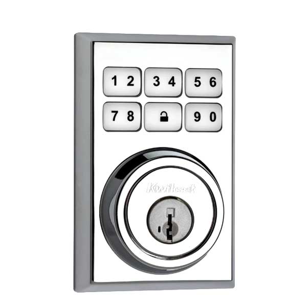 Kwikset - SmartCode 910CNT - Electronic Contemporary Deadbolt - 26 - Polished Chrome - Home Connect - Z-Wave - SmartKey Technology - UHS Hardware Kwikset - SmartCode 910CNT - Electronic Contemporary Deadbolt - 26 - Polished Chrome - Home Connect - Z-Wave - SmartKey Technology - UHS Hardware