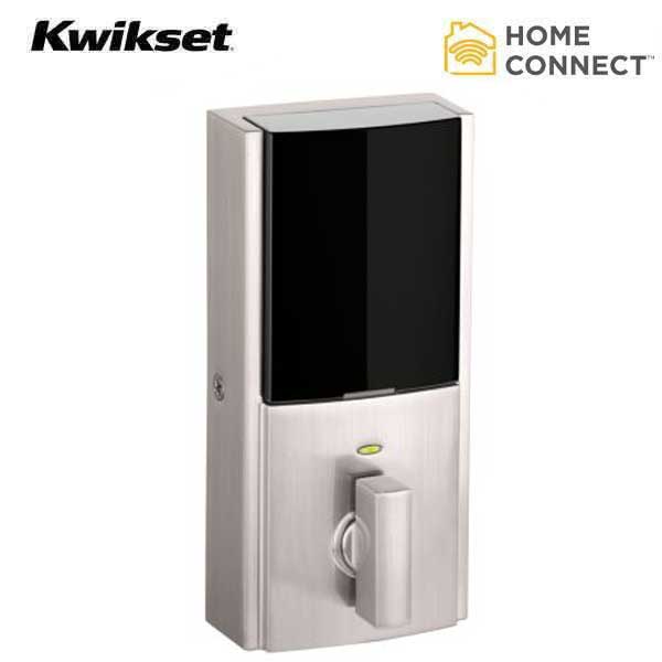 Kwikset - Obsidian - Electronic Touchscreen Smart Deadbolt - 15- Satin Nickel - Home Connect (Amazon Key Edition) - UHS Hardware Kwikset - Obsidian - Electronic Touchscreen Smart Deadbolt - 15- Satin Nickel - Home Connect (Amazon Key Edition) - UHS Hardware