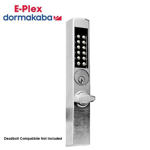 E-Plex - E3066 - Electronic Pushbutton Mortise Narrow-Stile Thumbturn Lock - Deadbolt - Schlage 'C' - Satin Chrome - Grade 1 - UHS Hardware E-Plex - E3066 - Electronic Pushbutton Mortise Narrow-Stile Thumbturn Lock - Deadbolt - Schlage 'C' - Satin Chrome - Grade 1 - UHS Hardware