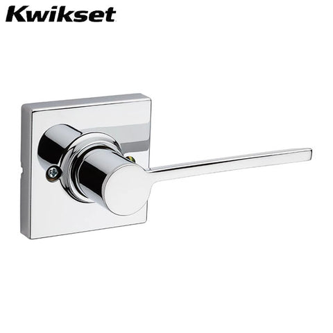 Kwikset - 488LRL- Ladera Lever - Square Rose - Half Dummy - 26 - Polished Chrome - RH - Grade 2 - UHS Hardware Kwikset - 488LRL- Ladera Lever - Square Rose - Half Dummy - 26 - Polished Chrome - RH - Grade 2 - UHS Hardware
