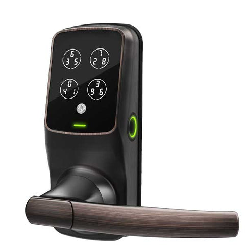 Lockly - PGD628WVB - Secure PRO Biometric Electronic Lever Latch - Fingerprint Reader - Bluetooth - WiFi Hub - Venetian Bronze - UHS Hardware Lockly - PGD628WVB - Secure PRO Biometric Electronic Lever Latch - Fingerprint Reader - Bluetooth - WiFi Hub - Venetian Bronze - UHS Hardware