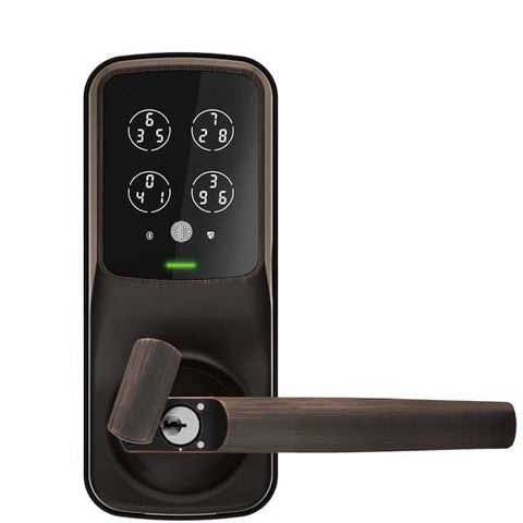 Lockly - PGD628WVB - Secure PRO Biometric Electronic Lever Latch - Fingerprint Reader - Bluetooth - WiFi Hub - Venetian Bronze - UHS Hardware Lockly - PGD628WVB - Secure PRO Biometric Electronic Lever Latch - Fingerprint Reader - Bluetooth - WiFi Hub - Venetian Bronze - UHS Hardware