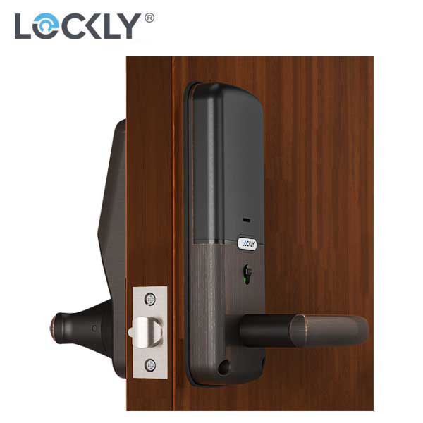 Lockly - PGD628VB - Secure Biometric Electronic Lever Set Latch - Bluetooth - Venetian Bronze - UHS Hardware Lockly - PGD628VB - Secure Biometric Electronic Lever Set Latch - Bluetooth - Venetian Bronze - UHS Hardware
